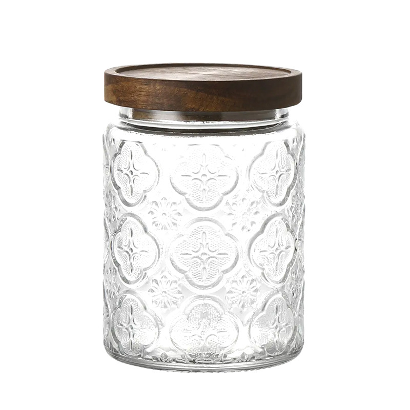 密封玻璃罐 玻璃罐子 木蓋玻璃瓶罐