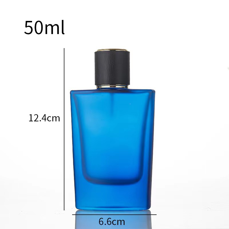 中國(guó)制造藍(lán)色香水瓶100ml香水瓶50ml玻璃香水瓶制造商